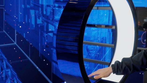 A futuristic depiction of a global control room with multiple screens displaying data on arms levels and treaty compliance around the world, emphasizing technology's role in monitoring arms control.